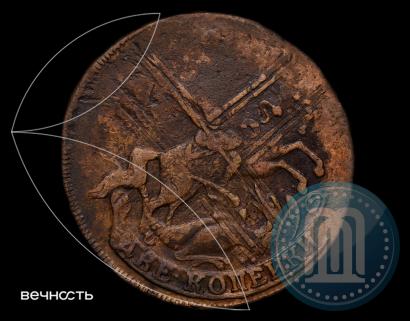 Picture 2 kopecks 1758 year  "Nominal under St. George"