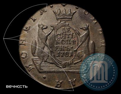 Picture 10 kopecks 1781 year КМ 