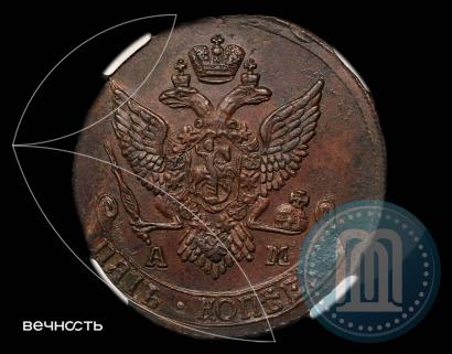 Picture 5 kopecks 1791 year АМ 