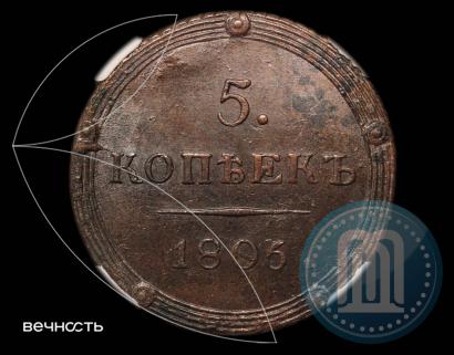 Фото 5 копеек 1806 года КМ 