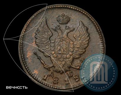 Picture 2 kopecks 1818 year КМ-ДБ 