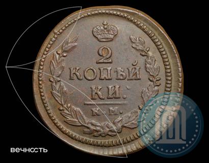 Фото 2 копейки 1823 года КМ-АМ 