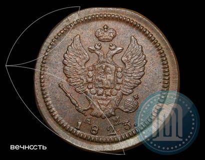 Фото 2 копейки 1823 года КМ-АМ 