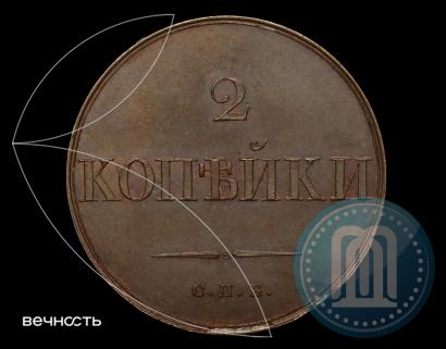 Фото 2 копейки 1830 года СПБ "Пробные"