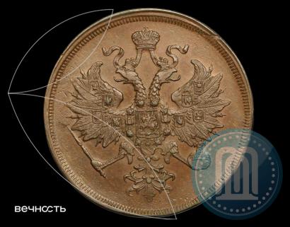 Picture 3 kopecks 1867 year ЕМ "Type 1860-1866"