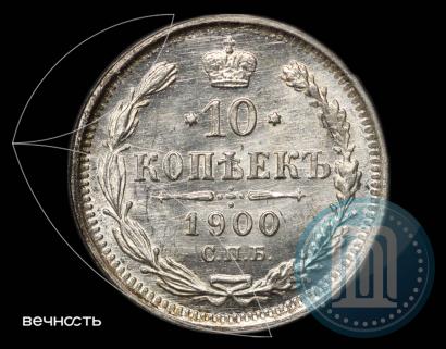 Picture 10 kopecks 1900 year СПБ-ФЗ 