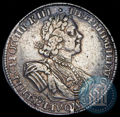 Фото 1 рубль 1725 года СПБ "Солнечный в латах"