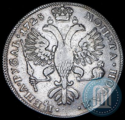 Фото 1 рубль 1725 года СПБ "Петербургский тип, портрет влево"