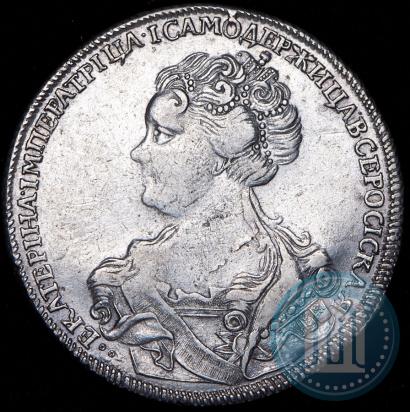 Фото 1 рубль 1726 года СПБ "Петербургский тип, портрет влево"