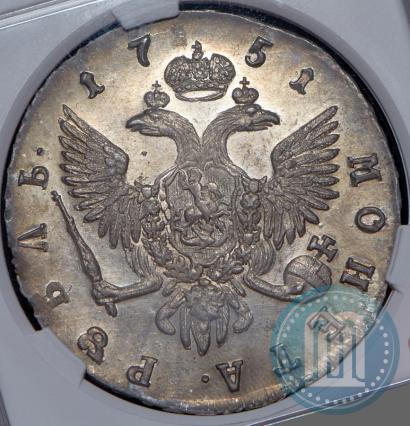 Фото 1 рубль 1751 года СПБ 