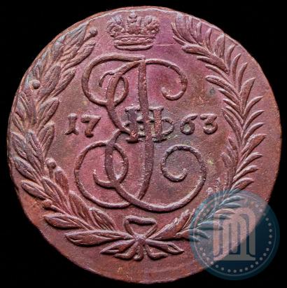 Фото 2 копейки 1763 года ММ 