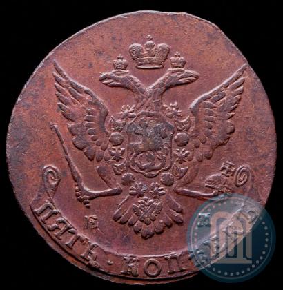 Фото 5 копеек 1765 года ЕМ 