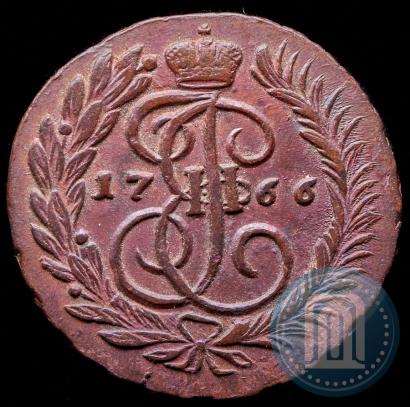 Фото 2 копейки 1766 года ММ 