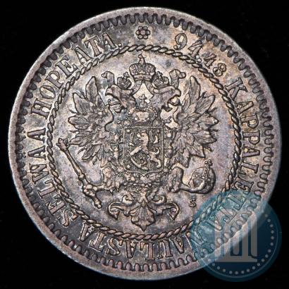 Picture 1 markka 1865 year S 