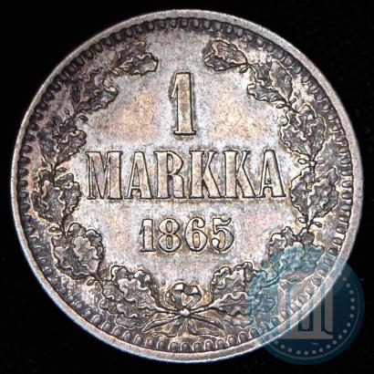 Picture 1 markka 1865 year S 