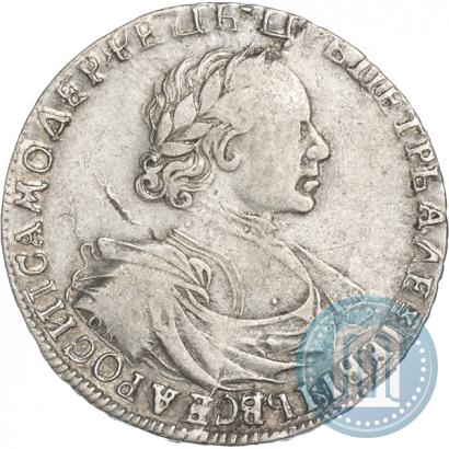 Фото 1 рубль 1719 года OK "Портрет в латах"