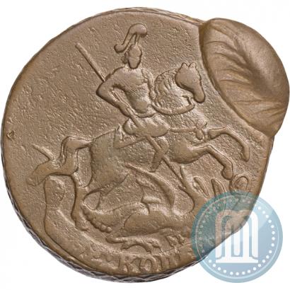 Фото 2 копейки 1757 года  "Номинал под Св. Георгием"