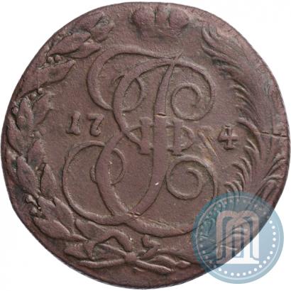 Фото 5 копеек 1784 года КМ 