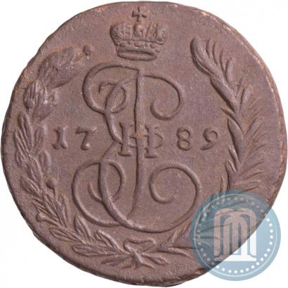 Picture 1 kopeck 1789 year ЕМ 