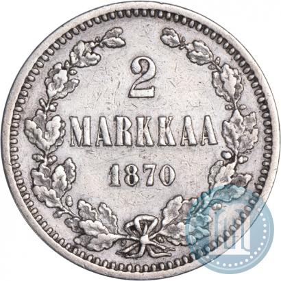Picture 2 markkaa 1870 year S 