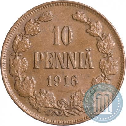 Фото 10 пенни 1916 года  