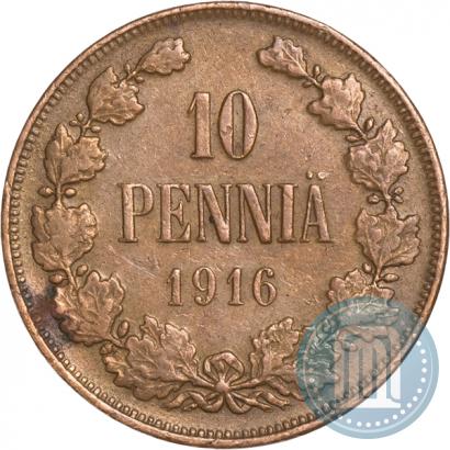 Фото 10 пенни 1916 года  