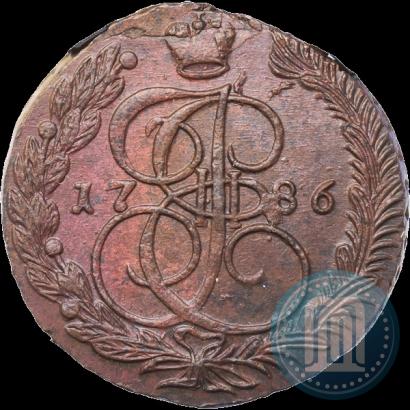 Picture 5 kopecks 1786 year ЕМ 