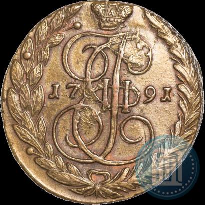 Picture 5 kopecks 1791 year ЕМ 