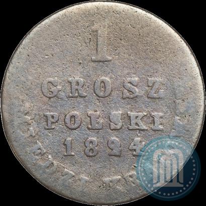 Фото 1 грош 1824 года IB "Z MIEDZI KRAIOWEY"