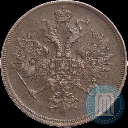 Picture 3 kopecks 1866 year ЕМ 