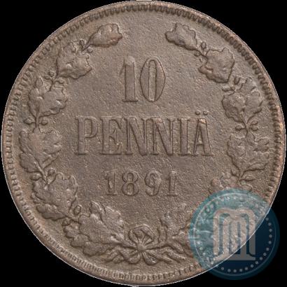 Picture 10 pennia 1891 year  
