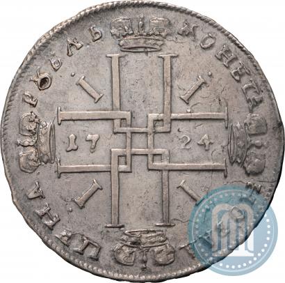 Фото 1 рубль 1724 года OK "Портрет в античных доспехах"