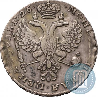 Фото 1 рубль 1726 года  "Московский тип, портрет влево"