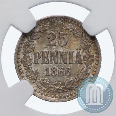 Фото 25 пенни 1866 года S 