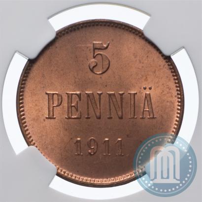 Picture 5 pennia 1911 year  