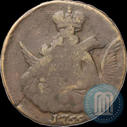 Picture 1 kopeck 1755 year  