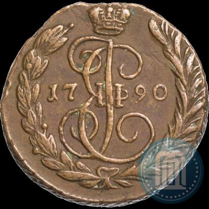 Picture 1 kopeck 1790 year ЕМ 