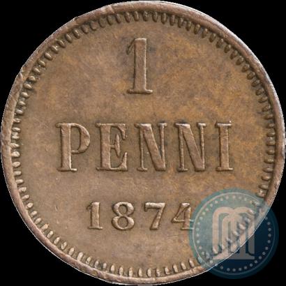 Фото 1 пенни 1874 года  