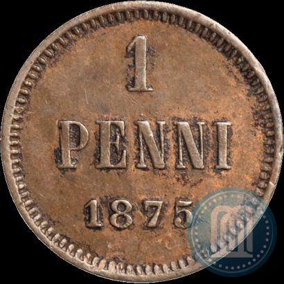 Фото 1 пенни 1875 года  