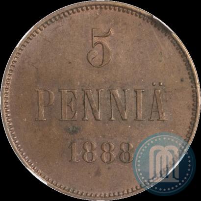 Фото 5 пенни 1888 года  