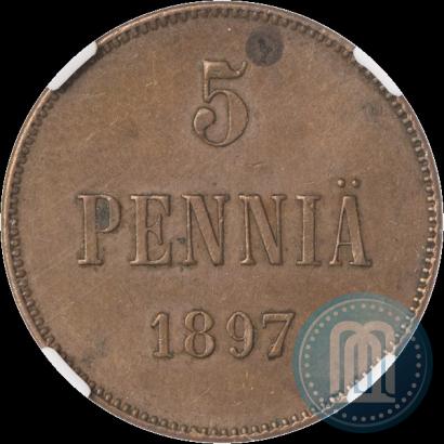Фото 5 пенни 1897 года  
