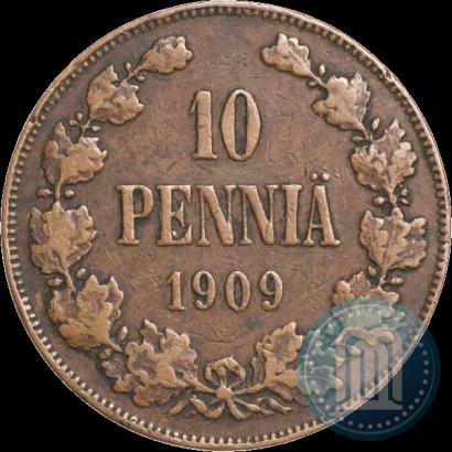 Фото 10 пенни 1909 года  