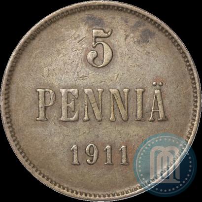 Фото 5 пенни 1911 года  