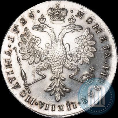 Фото Полтина 1726 года  "Московский тип, портрет влево"