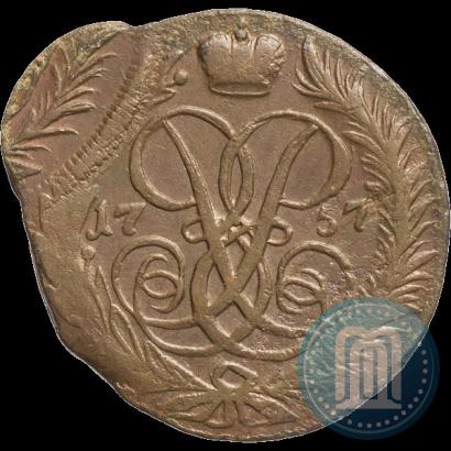 Фото 2 копейки 1757 года  "Номинал под Св. Георгием"