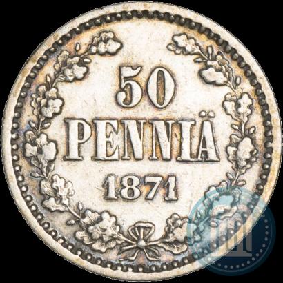 Фото 50 пенни 1871 года S 