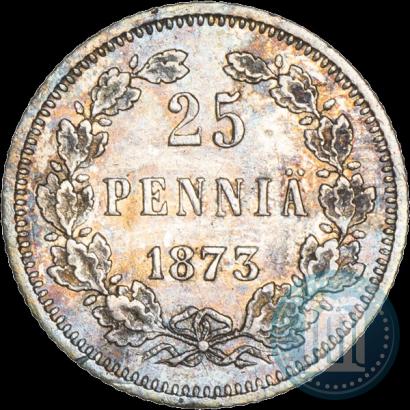 Фото 25 пенни 1873 года S 