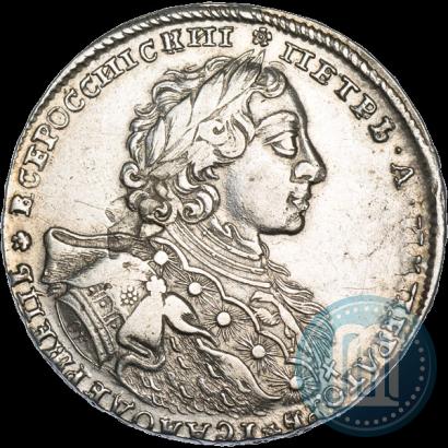 Фото 1 рубль 1723 года OK "Портрет в горностаевой мантии"