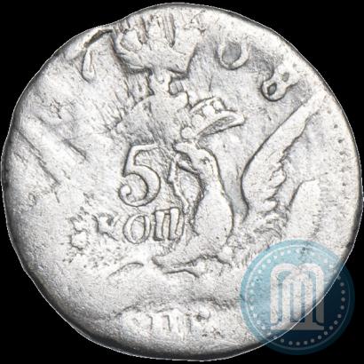 Фото 5 копеек 1758 года СПБ 