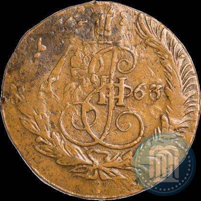 Фото 5 копеек 1763 года ЕМ 